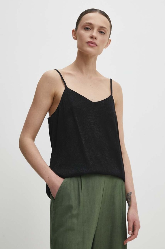 Answear.LAB top mintás fekete tessa.fh