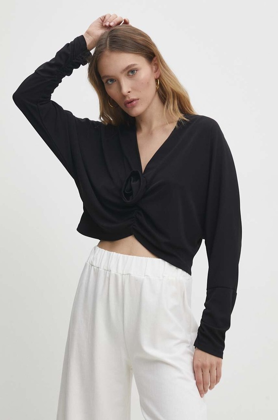 Answear.LAB bluzka casual czarny 92122.ikk