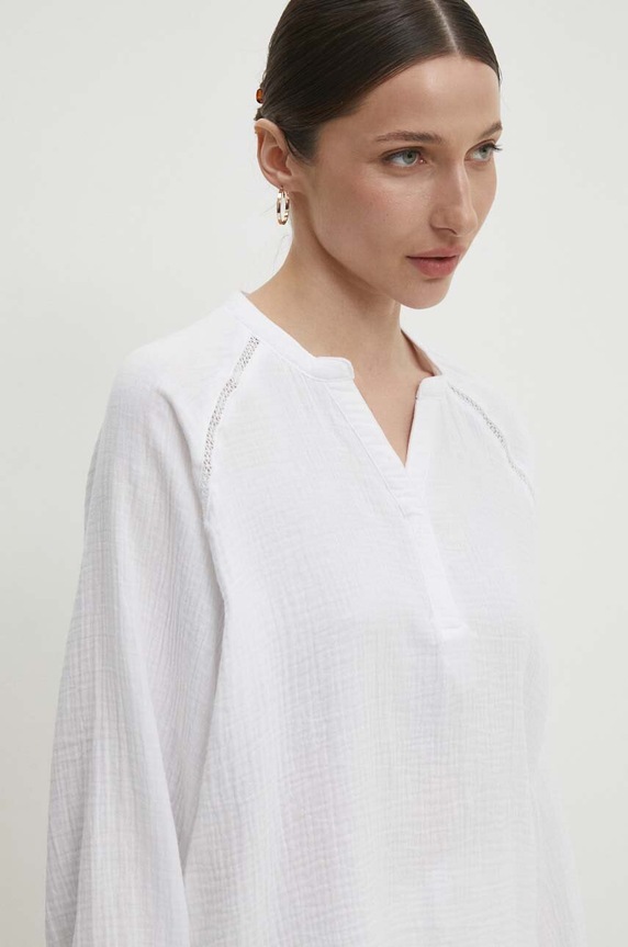 Хлопковая блузка Answear.LAB D70032M11156A.HWK белый