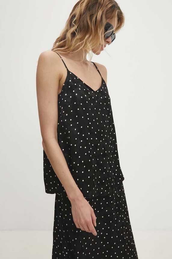 Answear Lab top cu modele negru 1421.tjs
