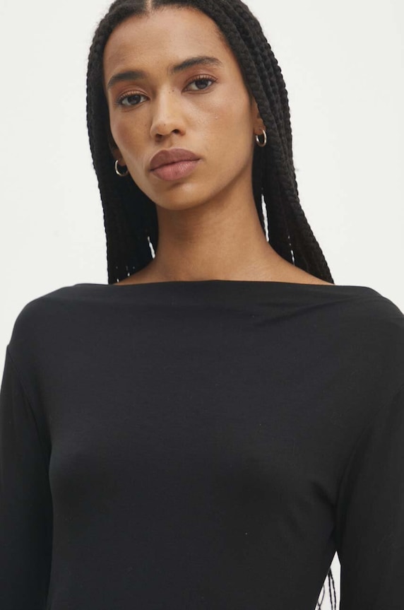Answear Lab komplet- longsleeve i spódnica 5088ab.iw czarny