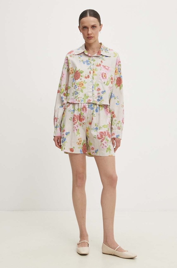 Answear.LAB komplet bawełniany wzorzyste beżowy 2308.12333.fh