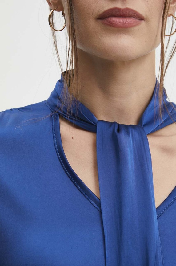 Answear Lab maglia in seta 13482.fdb blu
