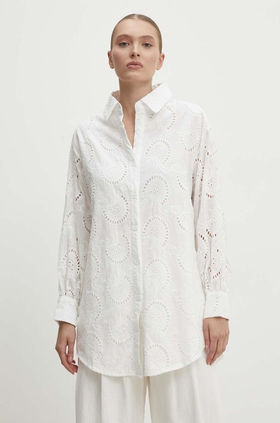 Answear Lab koszula wzorzyste biały H227.HWK