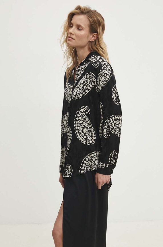Answear Lab cămașă casual negru 1735.tjs