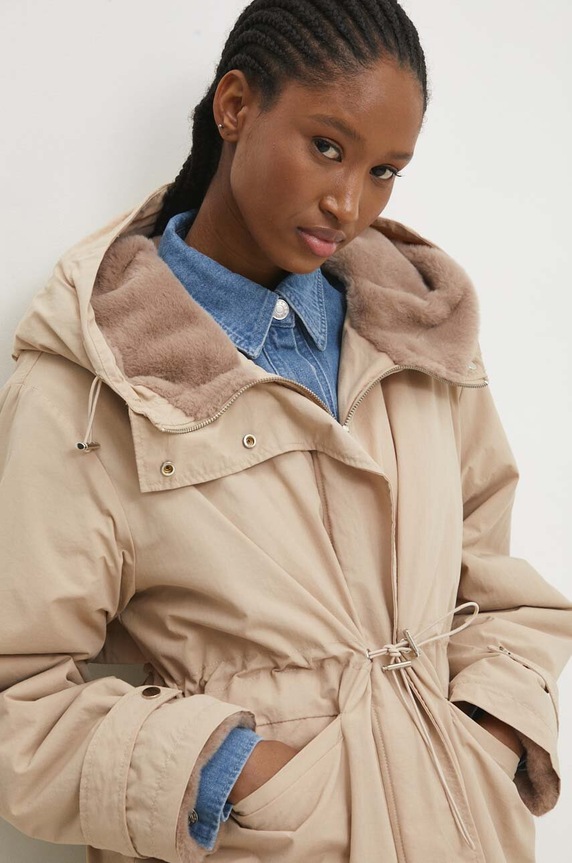 Answear.LAB płaszcz 8396.HWK beżowy