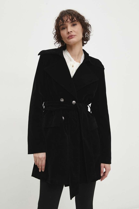 Velurová bunda Answear.LAB nezateplené černá pk23259.IW