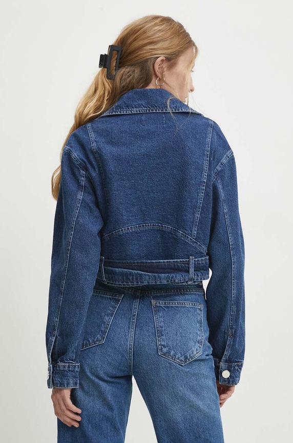 Odzież Answear Lab kurtka jeansowa d645.TKK niebieski