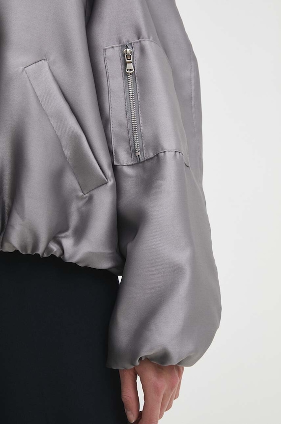 Answear Lab kurtka bomber 406.HWK srebrny