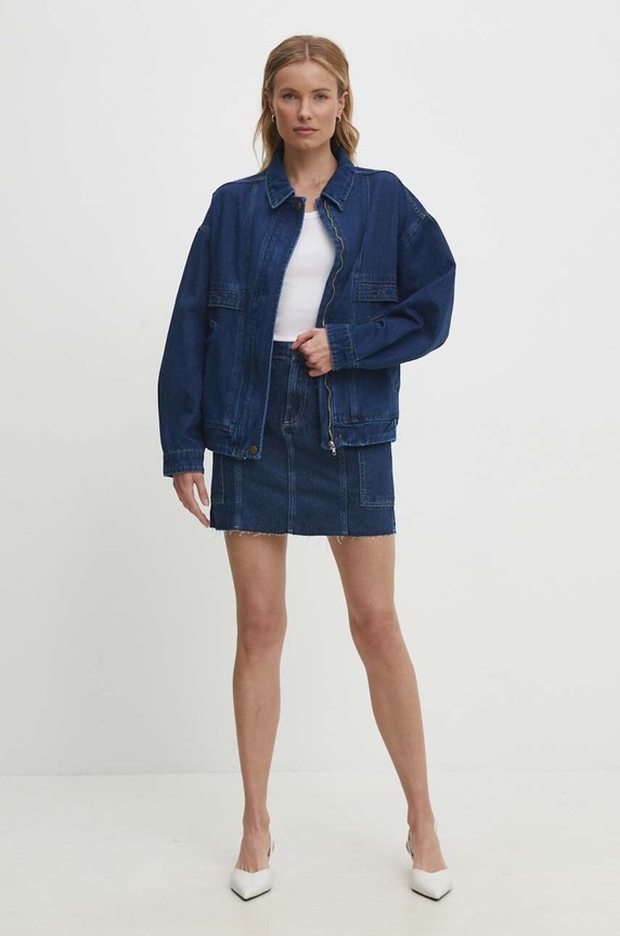 Answear Lab geacă din denim din bumbac 130703.td albastru WW24