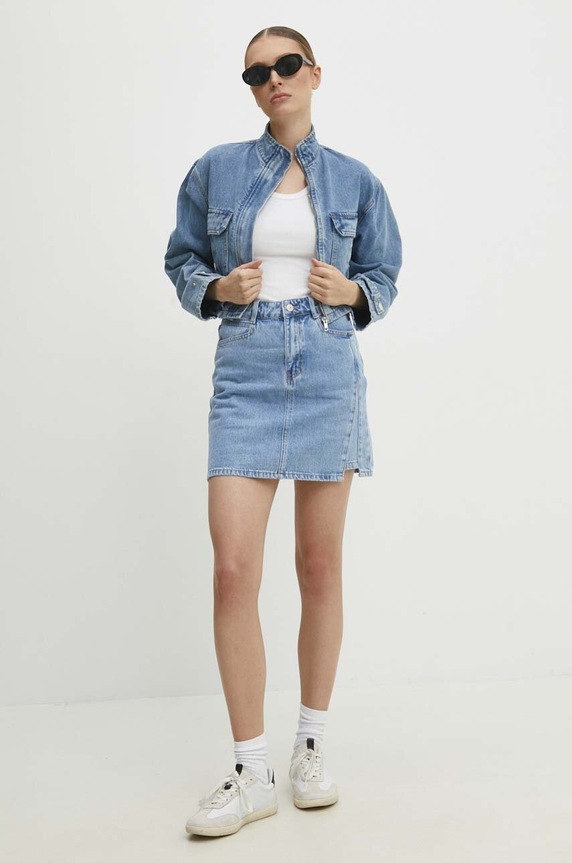 Answear Lab kurtka jeansowa l1013.IKK niebieski WW24