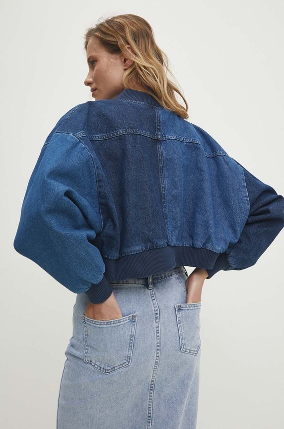 Ρούχα Τζιν μπουφάν bomber Answear.LAB 23538.TJS μπλε