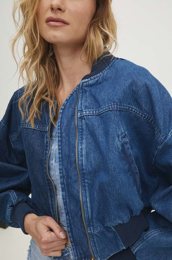 Τζιν μπουφάν bomber Answear.LAB 23538.TJS μπλε