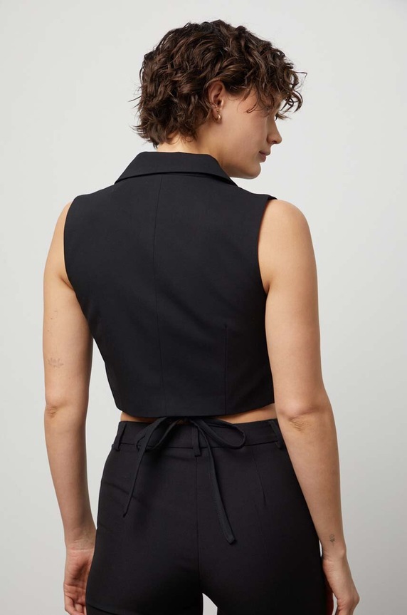 Ruházat Answear.LAB mellény 22039nv.FKK fekete