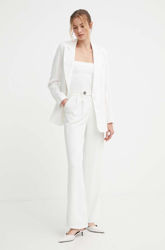 Answear Lab marynarka lniana v.2419.ijs biały WW24
