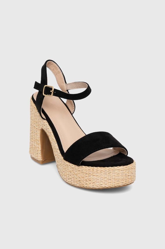 Sandály Answear.LAB sloupkový černá 3857.FKK