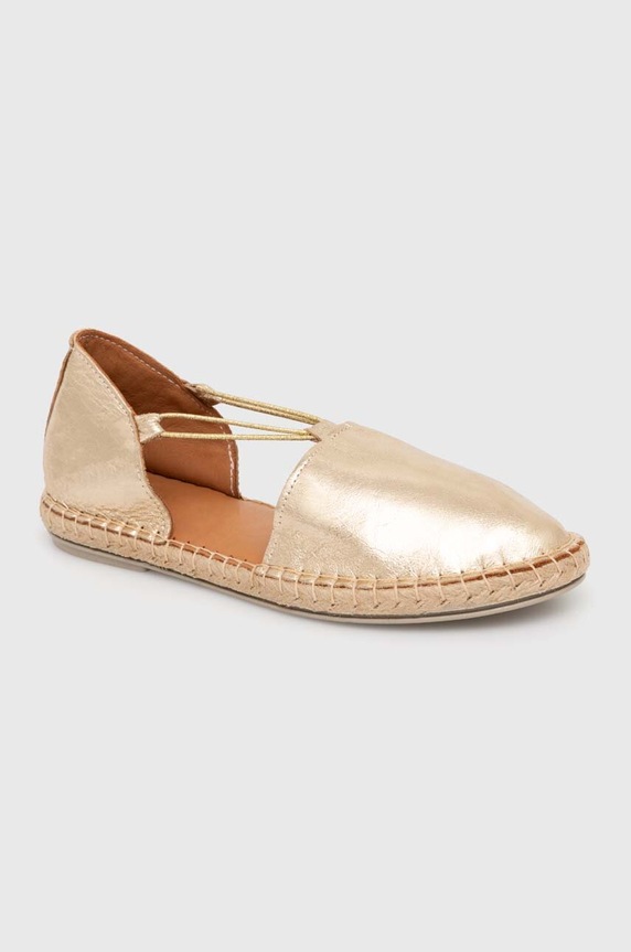 Answear Lab espadryle skórzane 10153/Carla.HWK złoty WW24
