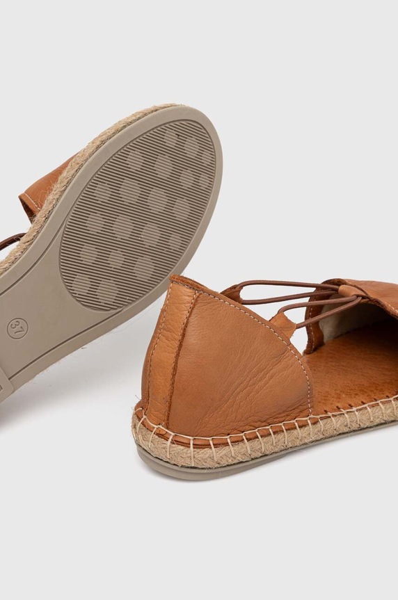 Obuwie Answear Lab espadryle skórzane 10153/Carla.HWK brązowy