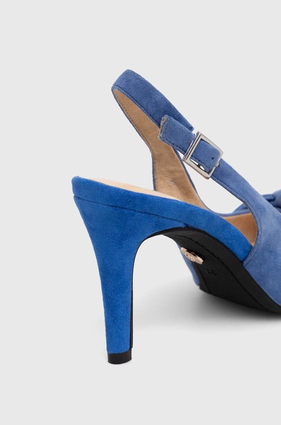 Obuwie Answear.LAB szpilki zamszowe SS19006.HWK niebieski