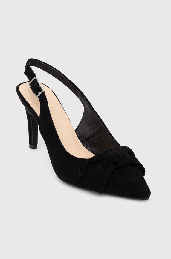 Answear.LAB szpilki zamszowe SS19006.HWK czarny WW24