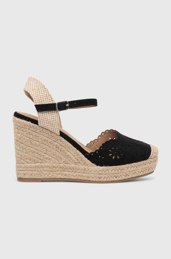 Answear Lab espadryle platforma czarny q8295.IKK