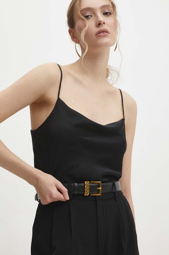 Answear Lab pasek skórzany czarny 1201110.cdb