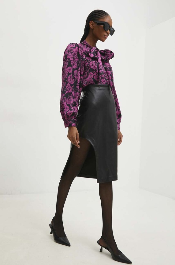 Answear.LAB spódnica 40596.TKK czarny WW24