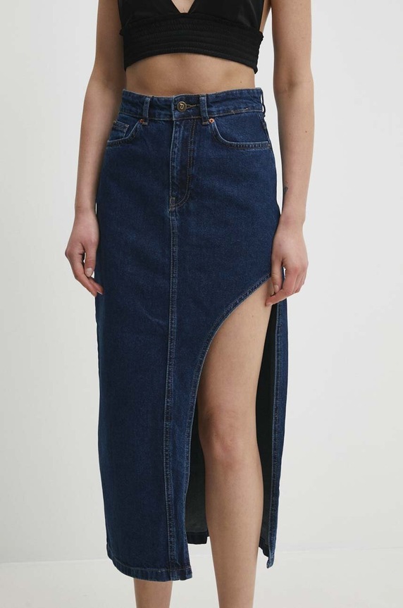 Τζιν φούστα Answear.LAB casual μπλε 2051.th