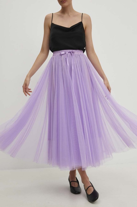 Sukně Answear.LAB maxi fialová ck.8077.fh