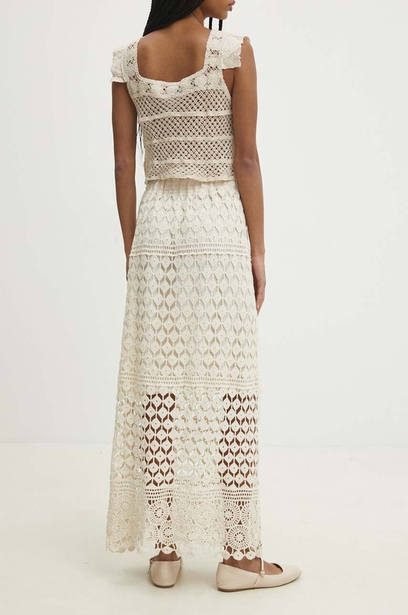 Odzież Answear.LAB spódnica bawełniana A22133.HWK beżowy