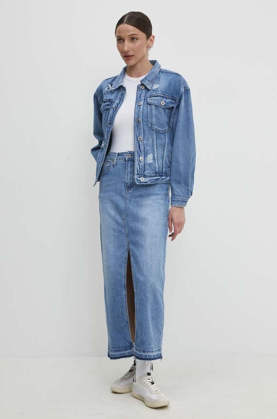 Answear.LAB spódnica jeansowa O17162.80.IJS niebieski WW24