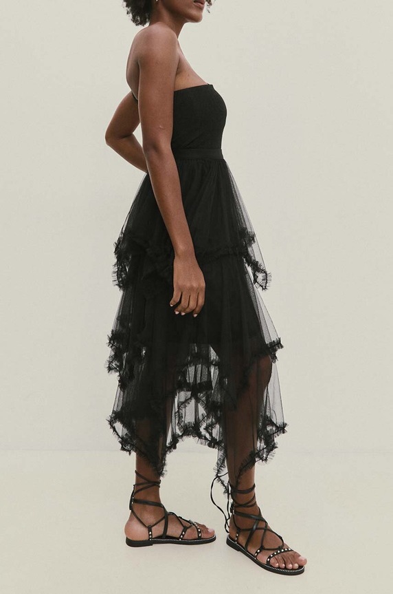 Answear Lab spódnica ck08226.fh czarny WZ24