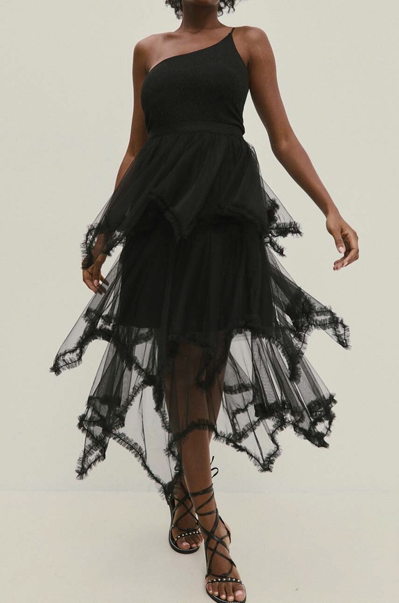 Odzież Answear Lab spódnica ck08226.fh czarny