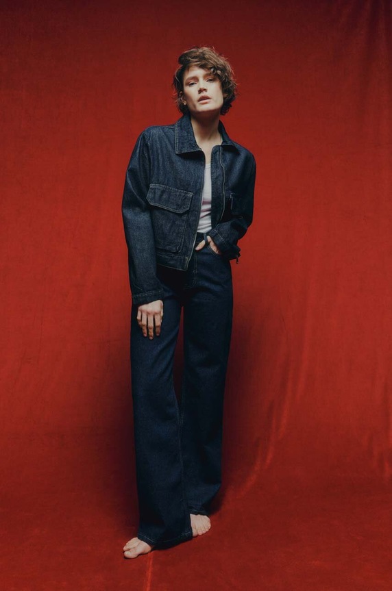 Answear Lab jeansy granatowy 6218.tw