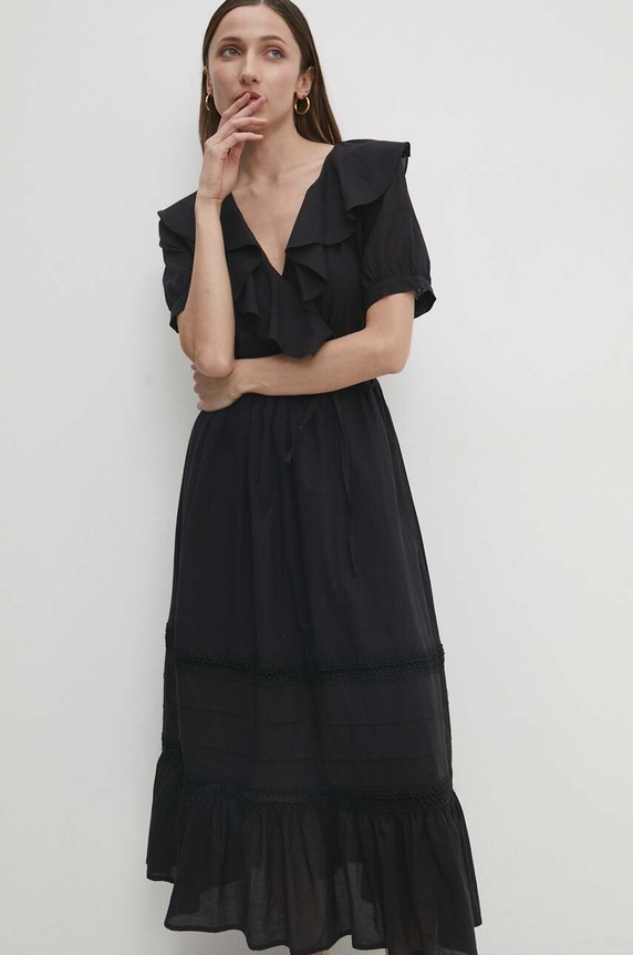 Answear.LAB pamut ruha 1507.ijs fekete WW24