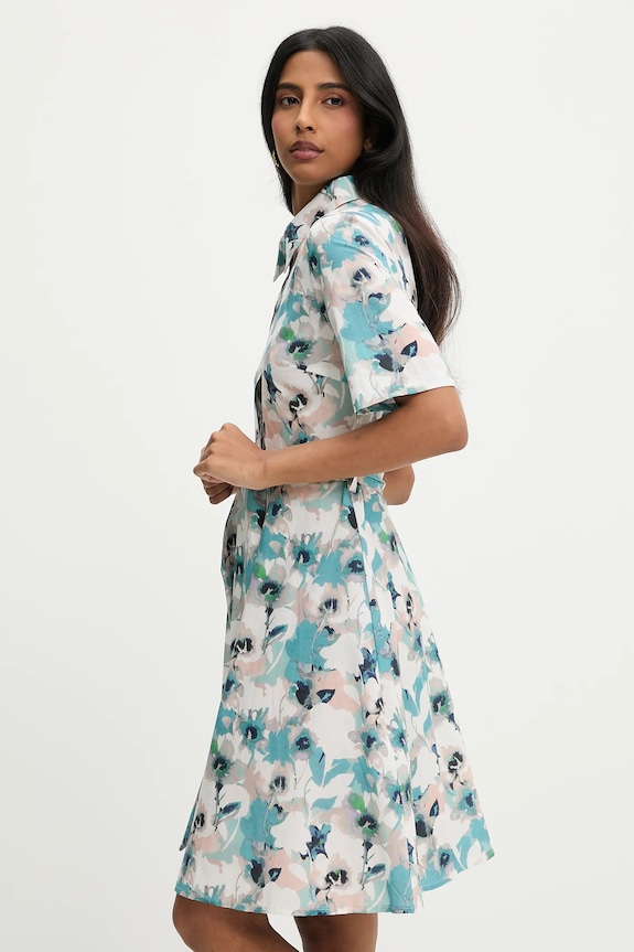 Βαμβακερό φόρεμα Answear.LAB τιρκουάζ pk2723.ijs