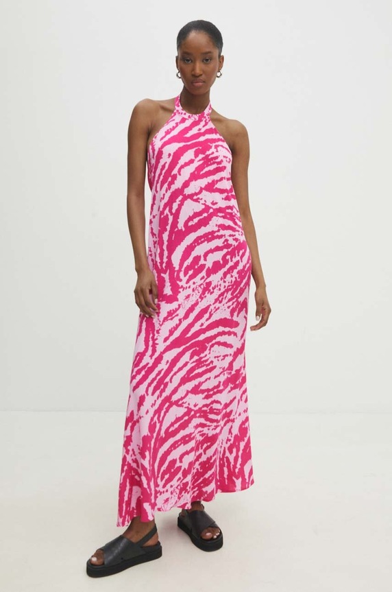 Φόρεμα Answear.LAB εμπριμέ ροζ 6984.tjs