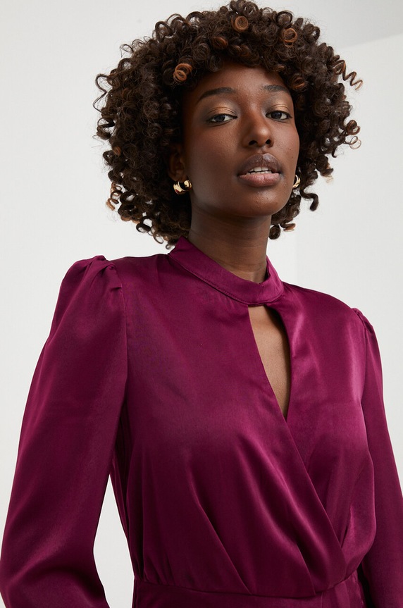 Answear.LAB sukienka bordowy 2971.1d.fh