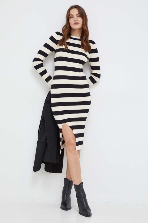 Obleka Answear.LAB Pletenina bež 8121.iw