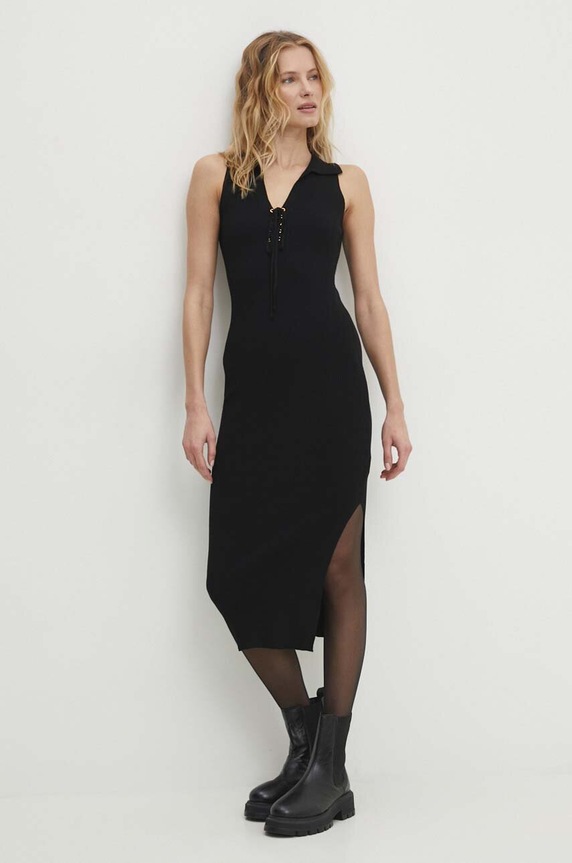 Answear Lab rochie legat negru MC7916.fh