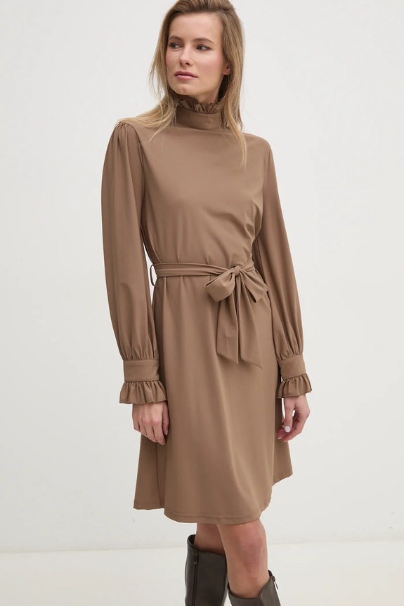 Φόρεμα Answear.LAB με ελαστάν καφέ tl2010.IKK