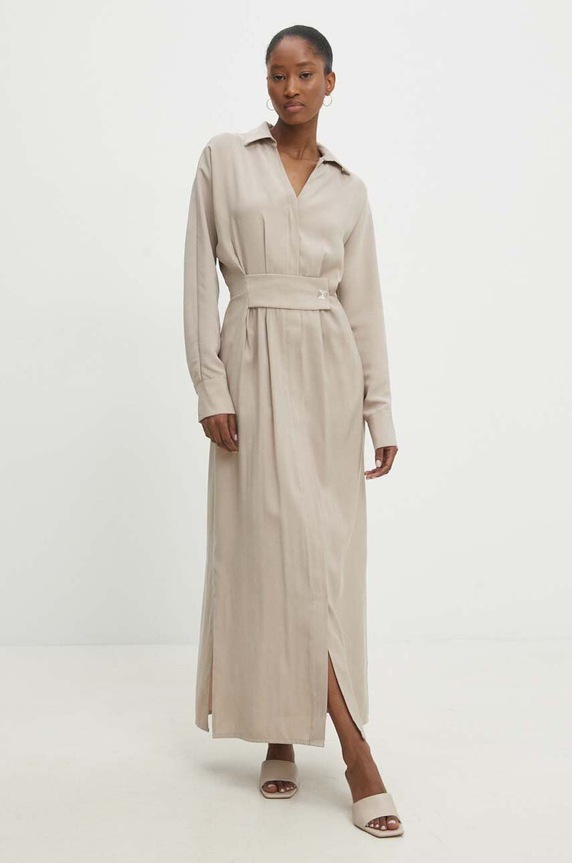 Answear.LAB sukienka 775.ijs beżowy WW24