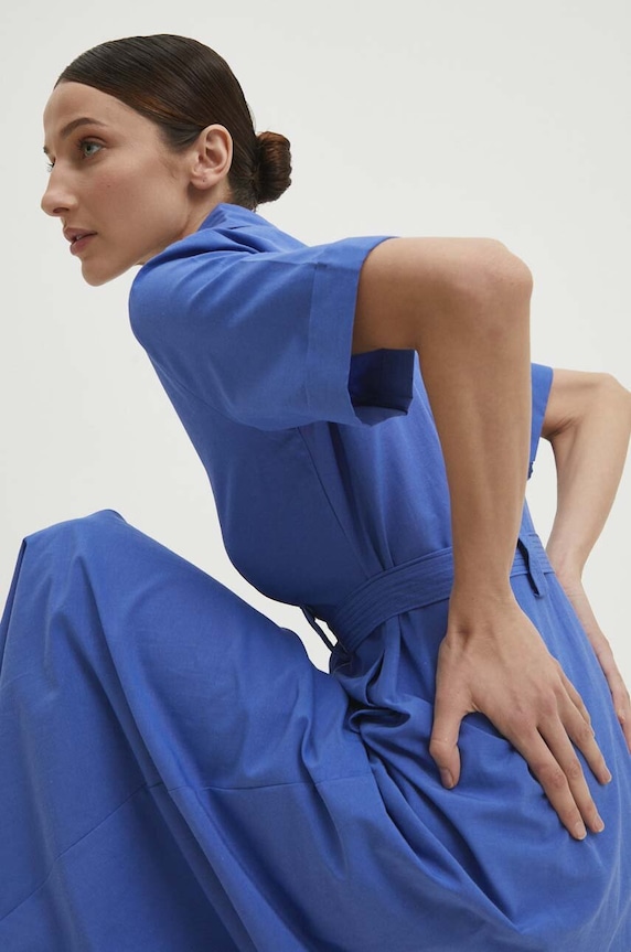 Βαμβακερό φόρεμα Answear.LAB 6948.td μπλε