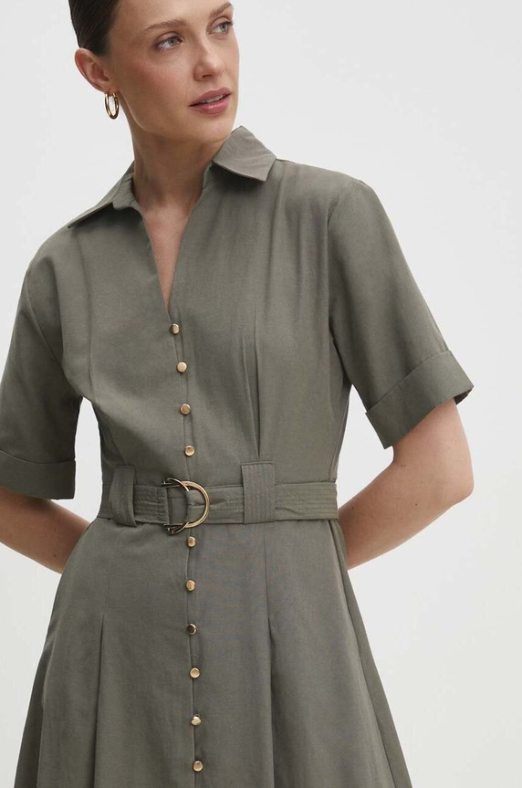 Answear.LAB sukienka bawełniana 6948.td zielony WW25