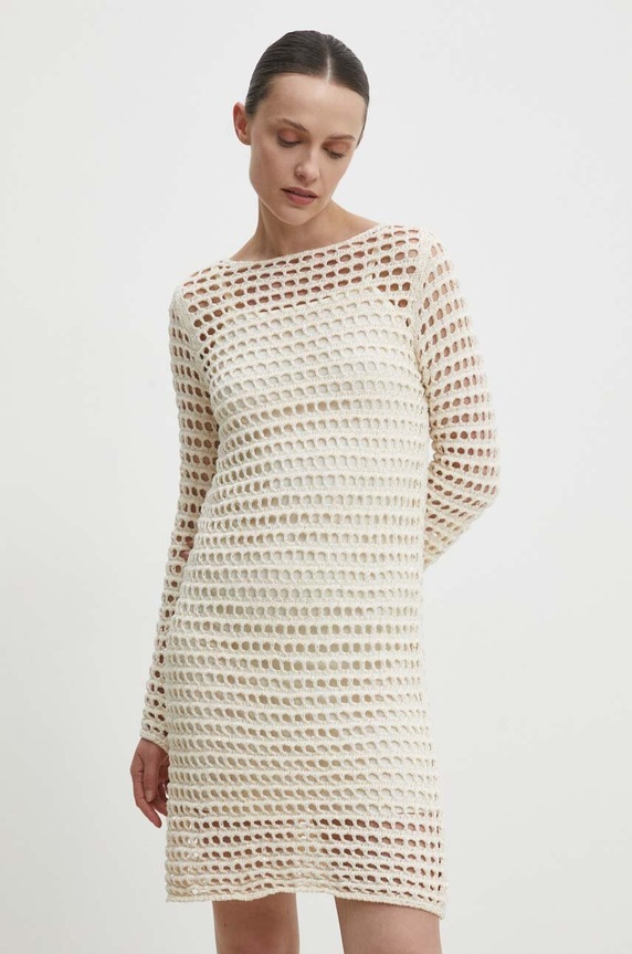 Answear Lab rochie mini bej tt4337.td
