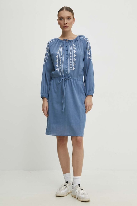 Answear Lab rochie legat albastru 26051.fjs