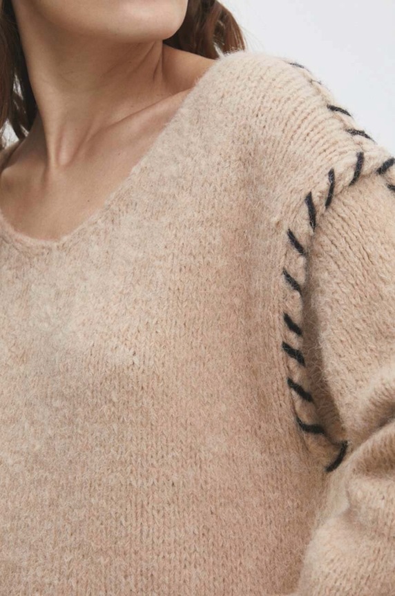 Answear.LAB pulóver CH5186.iw barna