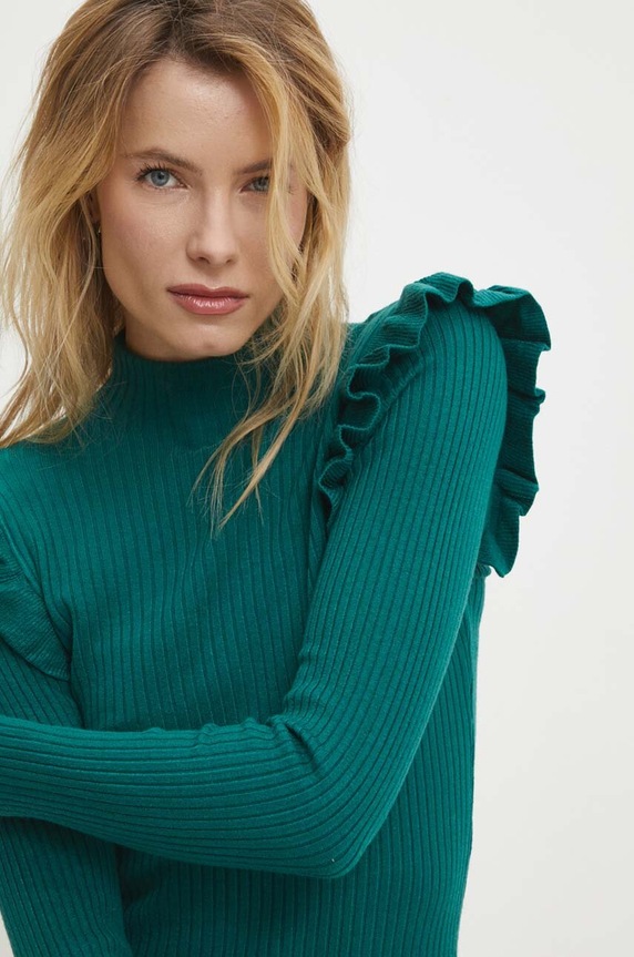 Answear Lab sweter pozostałe zielony w2613.idb