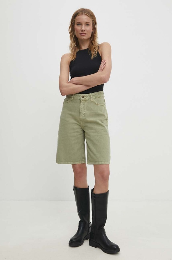 Jeans kratke hlače Answear.LAB bs3047.tjs zelena WW24