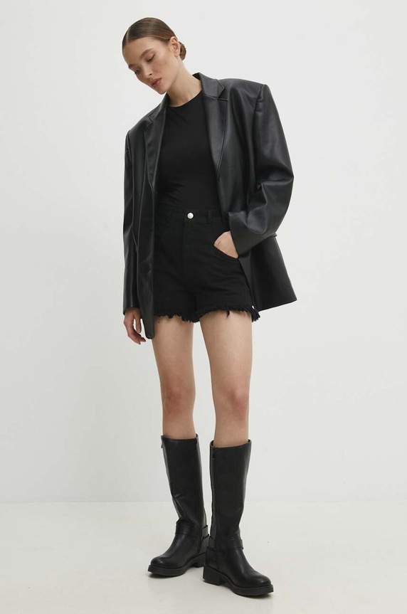 Answear.LAB szorty jeansowe 3769.fjs czarny WW24